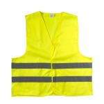 Gilet haute visibilité en polyester jaune ou orange, taille M couleur jaune fluorescent