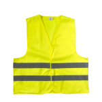 Gilet haute visibilité en polyester jaune ou orange, taille M couleur jaune fluorescent