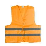 Gilet haute visibilité en polyester jaune ou orange, taille M couleur orange fluorescent