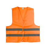 Gilet haute visibilité en polyester jaune ou orange, taille M couleur orange fluorescent