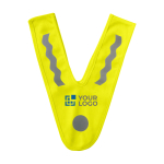 Gilet de visibilité promotionnel en V pour enfants Kids couleur jaune fluorescent avec zone d'impression