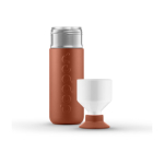 Gourde publicitaire isotherme éco avec gobelet 580 ml Dopper Insulated couleur orange foncé troisième vue