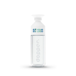 Gourde verre personnalisée avec gobelet Dopper Glass Insulated 450 ml couleur transparent avec zone d'impression