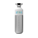 Gourde personnalisée polyvalente en aluminium 800 ml Dopper Steel couleur argenté avec zone d'impression