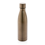 Élégante gourde métallique en acier recyclé 500 ml Lane Recycled couleur marron cinquième vue