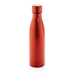Élégante gourde métallique en acier recyclé 500 ml Lane Recycled couleur rouge cinquième vue