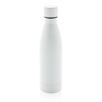 Élégante gourde métallique en acier recyclé 500 ml Lane Recycled couleur blanc cinquième vue