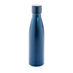 Élégante gourde métallique en acier recyclé 500 ml Lane Recycled couleur bleu foncé cinquième vue