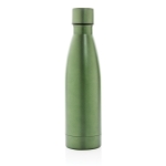 Élégante gourde métallique en acier recyclé 500 ml Lane Recycled couleur vert foncé deuxième vue
