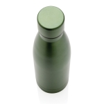 Élégante gourde métallique en acier recyclé 500 ml Lane Recycled couleur vert foncé troisième vue