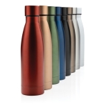 Élégante gourde métallique en acier recyclé 500 ml Lane Recycled couleur vert foncé vue générale