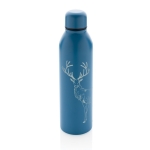 Gourde publicitaire hermique en acier recyclé 500 ml Nomad Recycled couleur bleu