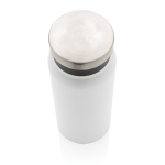 Gourde en acier recyclé avec bouchon original 600 ml Land Recycled couleur blanc troisième vue
