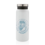 Gourde en acier recyclé avec bouchon original 600 ml Land Recycled couleur blanc