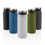 Gourde en acier recyclé avec bouchon original 600 ml Land Recycled couleur blanc vue générale