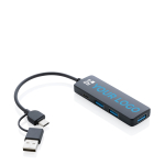 Hub USB fabriqué en plastique recyclé à personnaliser Recycled avec zone d'impression
