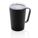 Tasse isotherme en acier recyclé avec anse 420ml Premium Recycled couleur noir septième vue