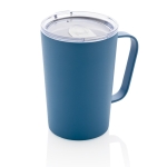 Tasse isotherme en acier recyclé avec anse 420ml Premium Recycled couleur bleu septième vue