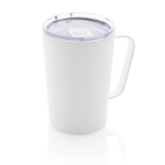 Tasse isotherme en acier recyclé avec anse 420ml Premium Recycled couleur blanc septième vue