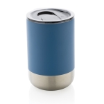 Thermos en acier avec couvercle anti-goutte 360 ml Inspire Recycled couleur bleu avec zone d'impression