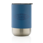 Thermos en acier avec couvercle anti-goutte 360 ml Inspire Recycled couleur bleu vue avec logo