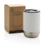 Thermos en acier avec couvercle anti-goutte 360 ml Inspire Recycled couleur blanc vue avec boîte