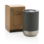 Thermos en acier avec couvercle anti-goutte 360 ml Inspire Recycled couleur gris foncé vue avec boîte