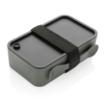 Lunch box avec fourchette en plastique recyclé 1,2L Carry Recycled couleur gris foncé sixième vue