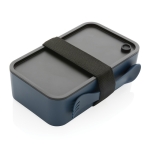 Lunch box avec fourchette en plastique recyclé 1,2L Carry Recycled couleur bleu marine sixième vue