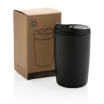 Verre isotherme en plastique recyclé 300ml Nomad Recycled couleur noir vue avec boîte