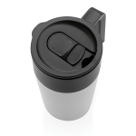 Tasse en plastique recyclé et métal 480ml Vogue Recycled couleur blanc cinquième vue