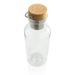 Gourde plastique recyclé, capuchon et poignée 680 ml Climate Recycled couleur transparent vue avec logo