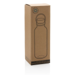 Gourde plastique recyclé, capuchon et poignée 680 ml Climate Recycled couleur transparent deuxième vue avec boîte