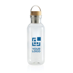 Gourde plastique recyclé, capuchon et poignée 680 ml Climate Recycled couleur transparent avec zone d'impression