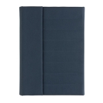 Conférencier corporatif élégant recyclé avec carnet A5 Magnet RPET couleur bleu marine deuxième vue