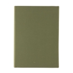Conférencier corporatif élégant recyclé avec carnet A5 Magnet RPET couleur vert militaire troisième vue