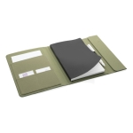 Conférencier corporatif élégant recyclé avec carnet A5 Magnet RPET couleur vert militaire septième vue