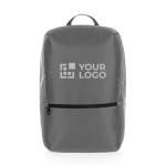 Sac à dos de haute qualité pour ordinateurs de 15,6´´ Antivol Impact couleur gris foncé avec zone d'impression