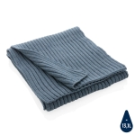 Écharpe fabriquée en matériau durable en tricot Impact Polylana couleur bleu quatrième vue