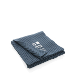 Écharpe fabriquée en matériau durable en tricot Impact Polylana couleur bleu avec zone d'impression