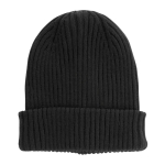 Bonnet d'hiver en matériaux durables double tricot Impact Polylana couleur noir deuxième vue