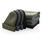 Bonnet d'hiver en matériaux durables double tricot Impact Polylana couleur gris foncé vue générale