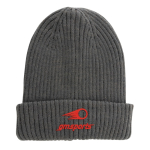 Bonnet d'hiver en matériaux durables double tricot Impact Polylana couleur gris foncé avec zone d'impression