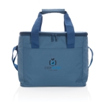 Glacière thermique durable avec capacité 20 canettes Cocoler Impact couleur bleu vue avec logo