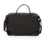 Grand sac de voyage recyclé pour le week-end Impact RPET couleur noir deuxième vue