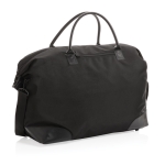 Grand sac de voyage recyclé pour le week-end Impact RPET couleur noir huitième vue