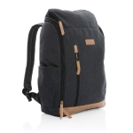 Sac à dos pour ordinateur publicitaire de 15´´ recyclée Getaway couleur noir septième vue