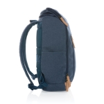 Sac à dos pour ordinateur publicitaire de 15´´ recyclée Getaway couleur bleu troisième vue