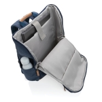 Sac à dos pour ordinateur publicitaire de 15´´ recyclée Getaway couleur bleu sixième vue