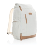 Sac à dos pour ordinateur publicitaire de 15´´ recyclée Getaway couleur blanc cassé